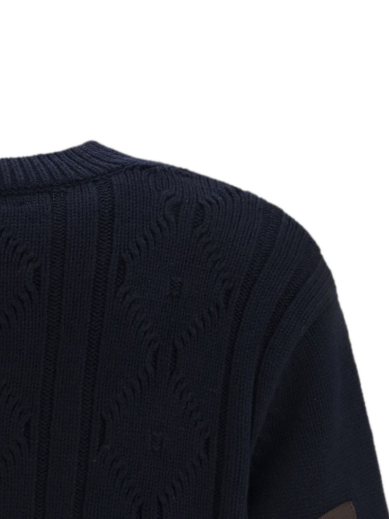 Osterly cable-knit elbow-patch sweater 3