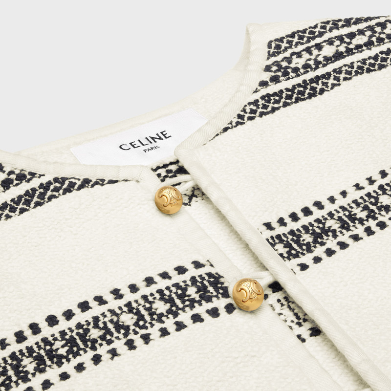 baja cardigan in striped tweed 3