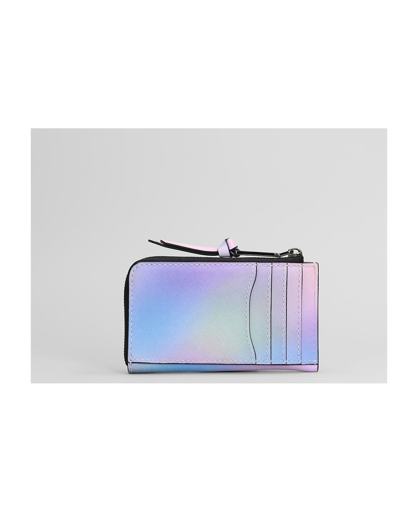 The Top Zip Multi Wallet In Multicolor Leather - 3