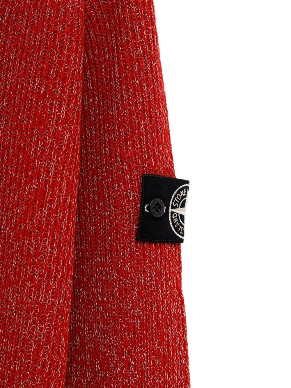 ribbed-knit sleeve-patch sweat - 3