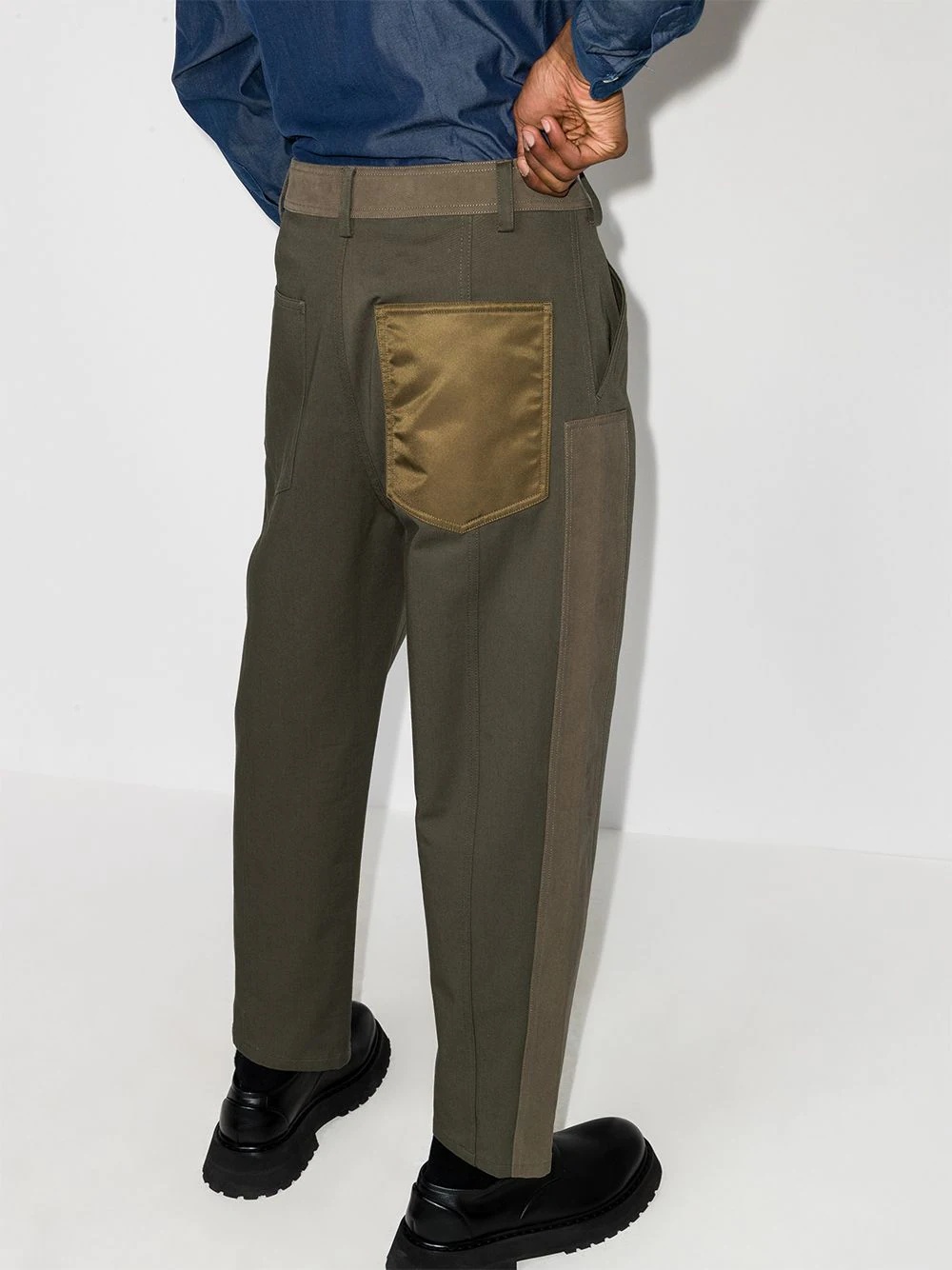 panelled loose-fit trousers - 3