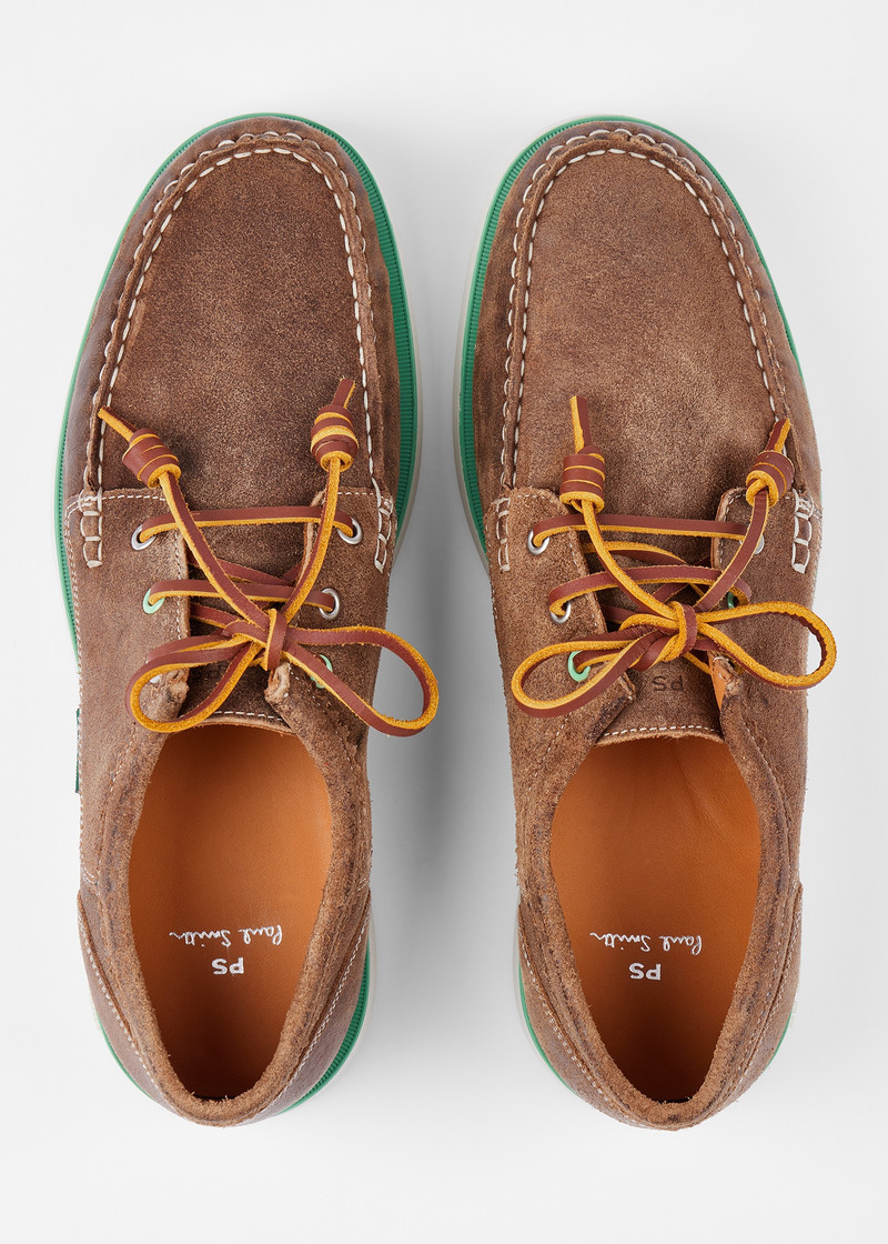 Tan Suede 'Pebble' Boat Shoes 5
