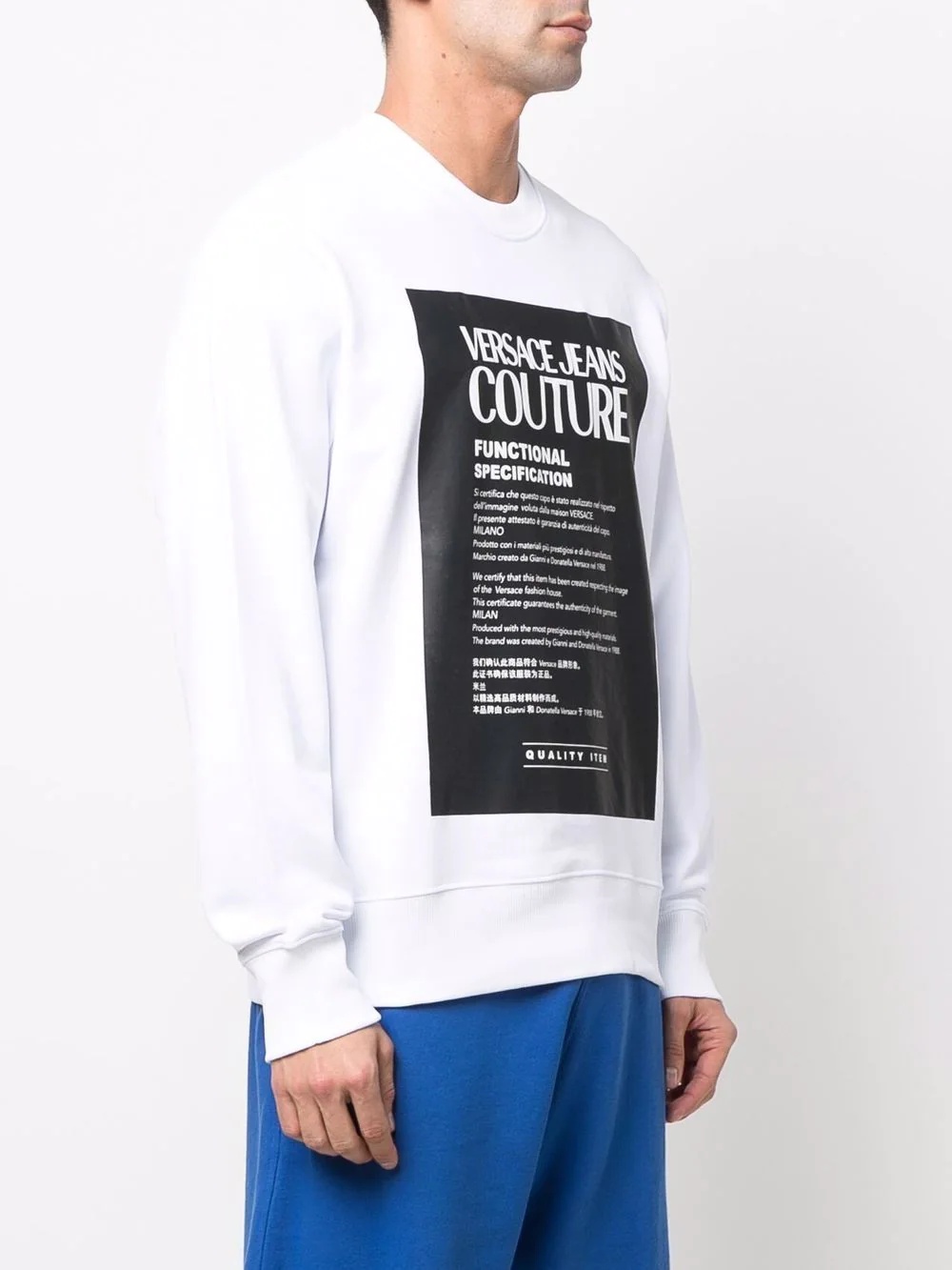 logo-print cotton sweatshirt - 3