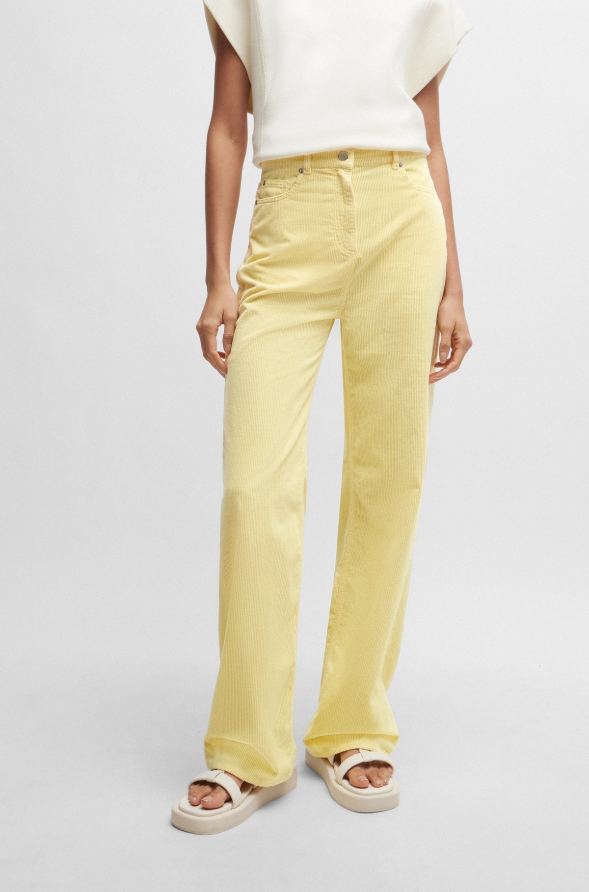 REGULAR-FIT TROUSERS IN CORDUROY - 2