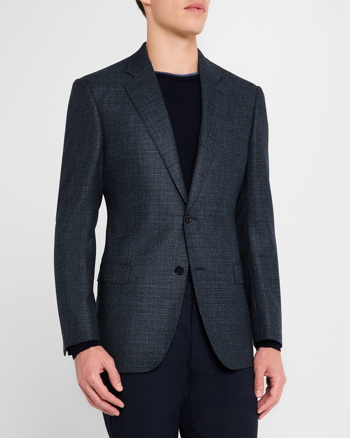 Men's Grainy Wool-Blend Sport Coat - 4