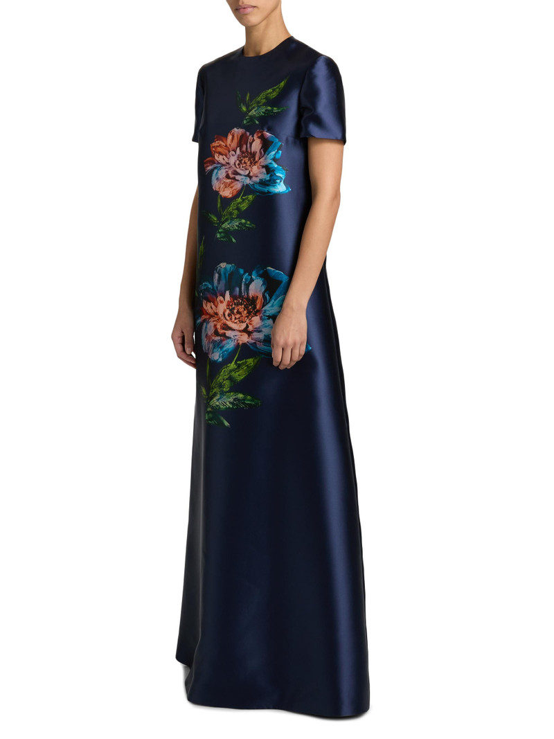 Women's Petals, Spice, & Whispers Of Plumage A-Line Gown - Navy 4