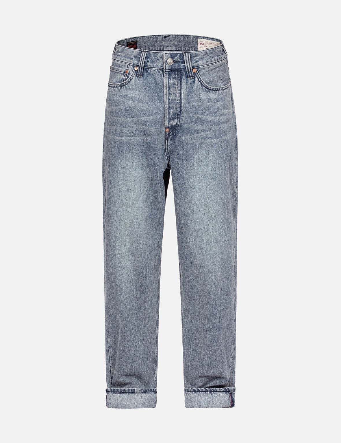 Brush Seagull Print Fashion Loose Fit Jeans - 2