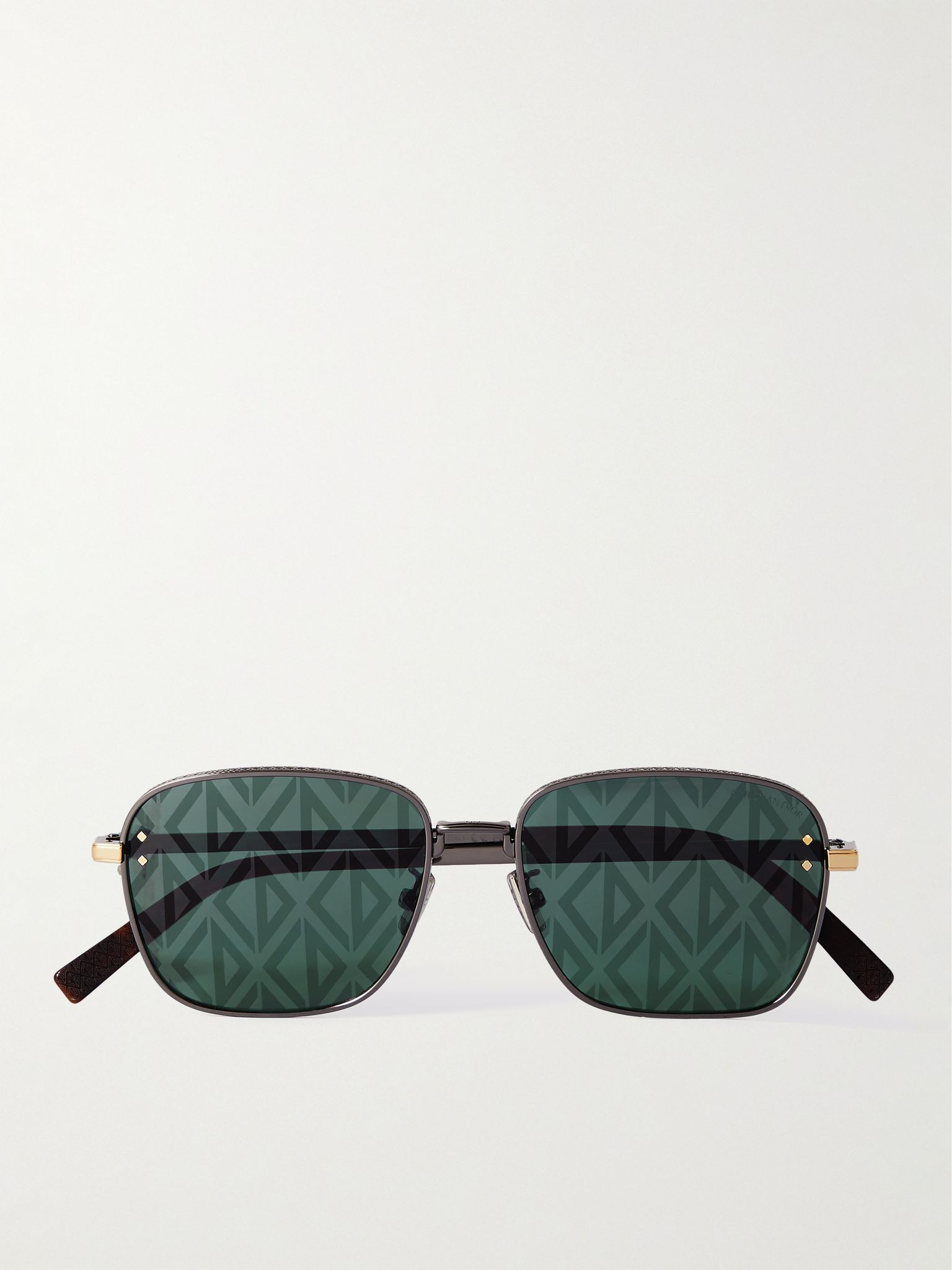CD Diamond S4U D-Frame Silver-Tone and Tortoiseshell Acetate Sunglasses Black - 1