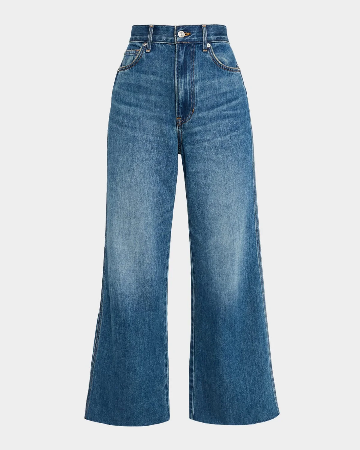 Taylor High-Rise Wide-Leg Crop Jeans - 1