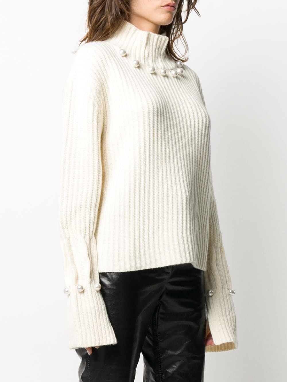 pearl trim jumper - 3