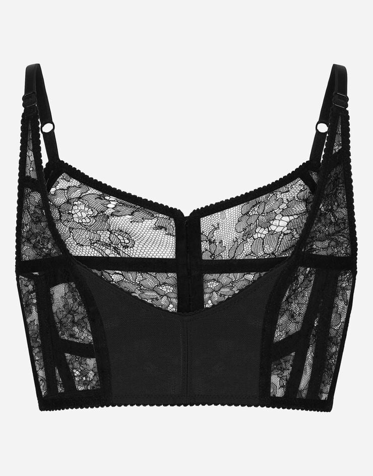 Lace lingerie bustier with straps - 2