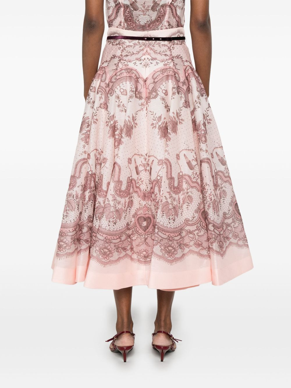 crush flared midi skirt - 4
