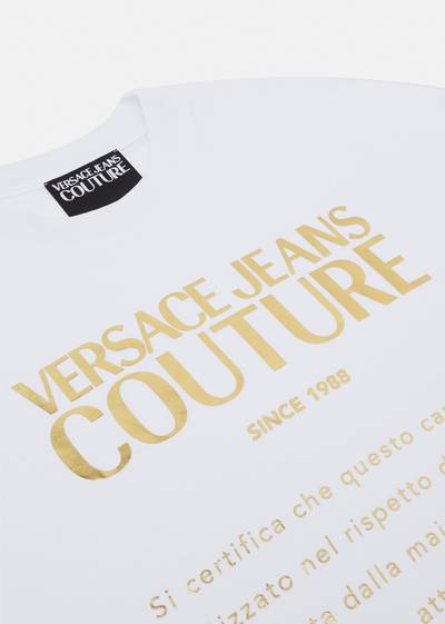 VERSACE JEANS COUTURE Etichetta Metallic Motif T-Shirt outlook