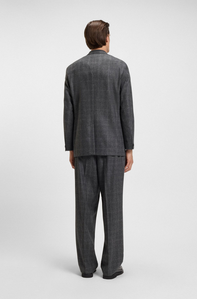 CHECKED RELAXED-FIT JACKET IN STRETCH WOOL 4