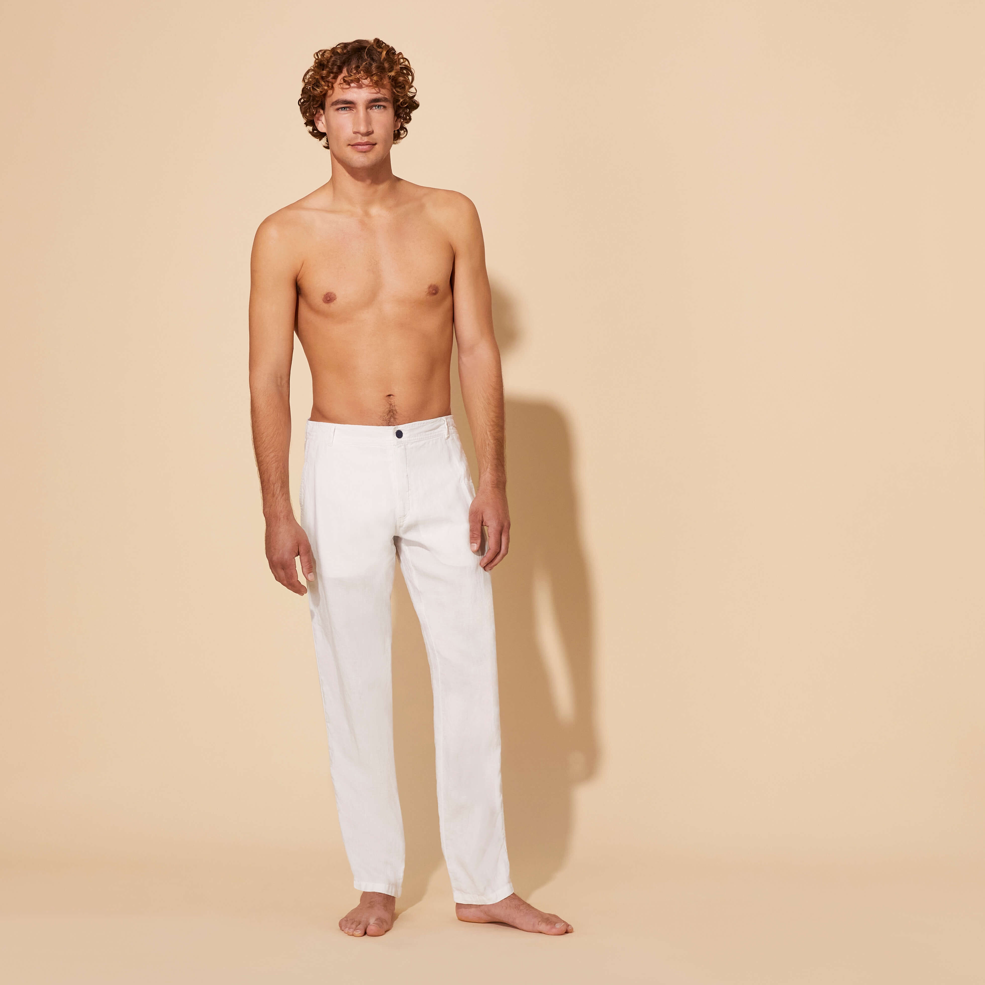 Men Linen Pants Solid - 3