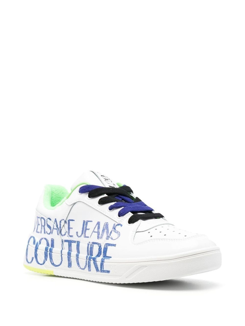 VERSACE JEANS COUTURE logo-print low-top sneakers outlook