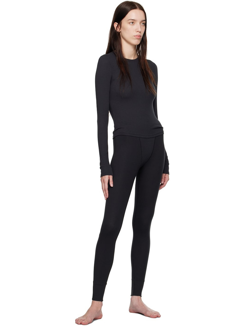 SKIMS Black Cotton Rib Leggings outlook