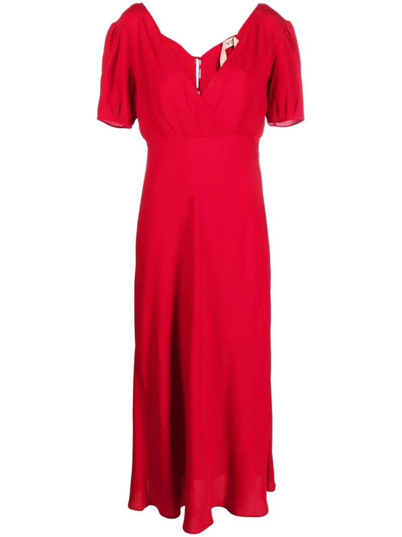 tie-fastening midi dress 1