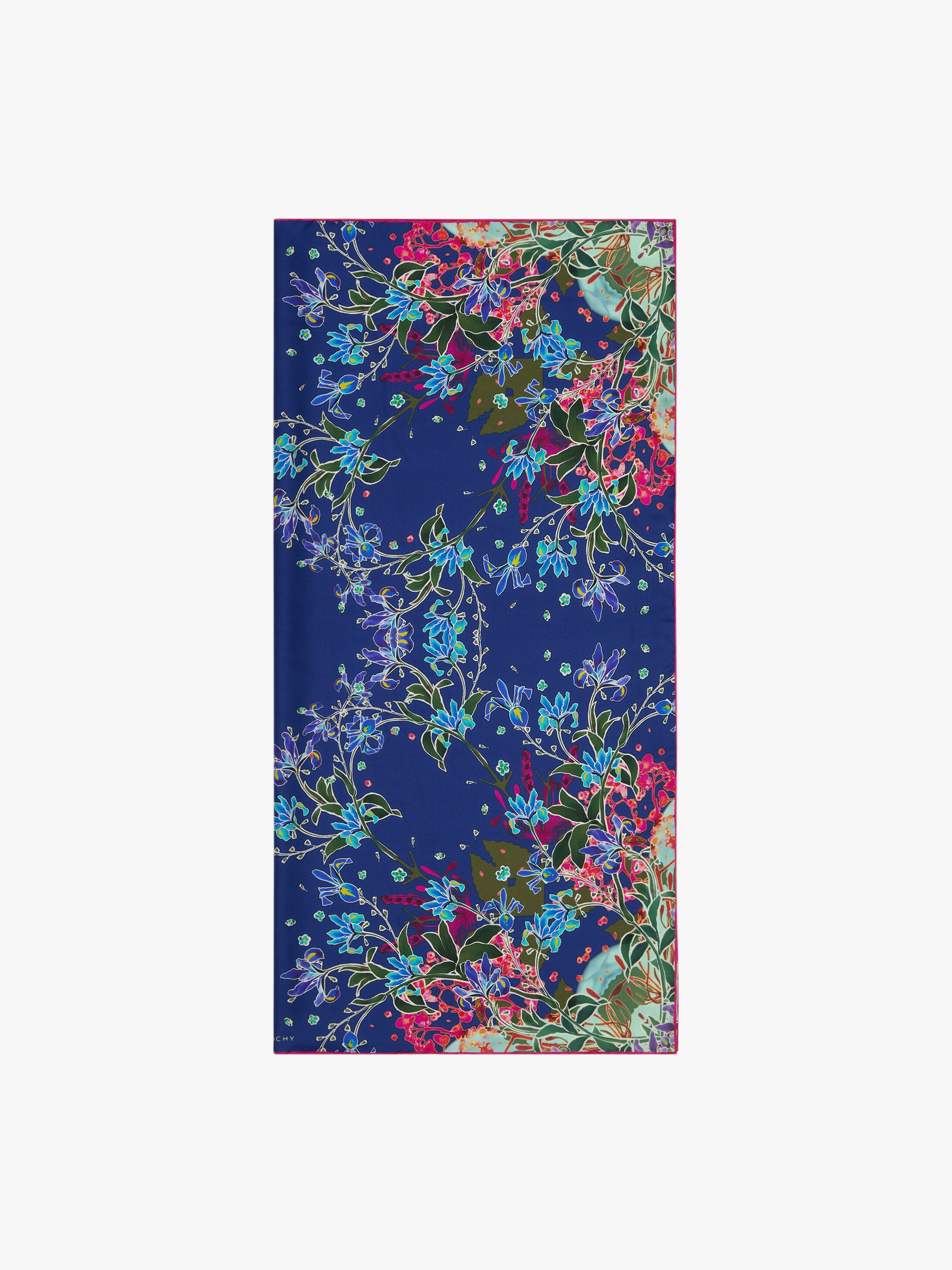 Floral printed scarf in silk - 4