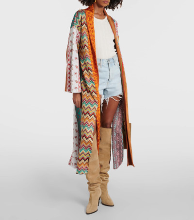 Alanui Scent of Incense patchwork coat outlook