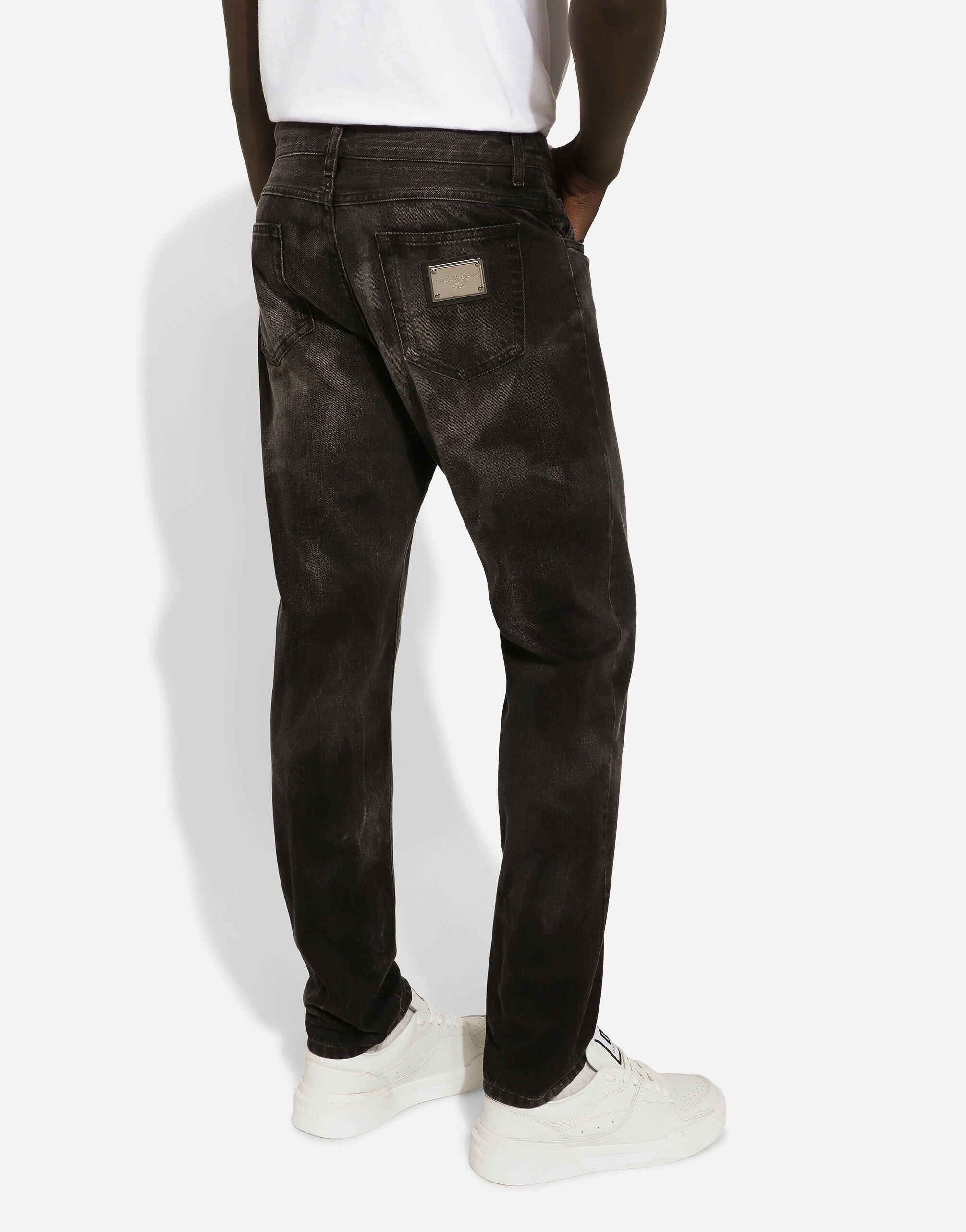 Regular-fit gray denim jeans - 4