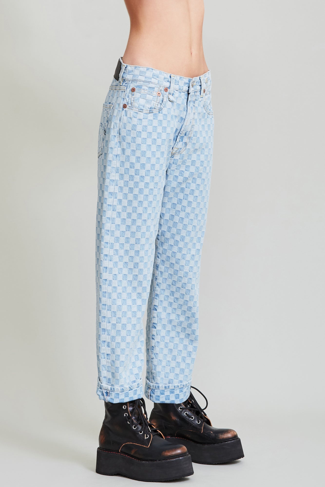 Boyfriend Jean - Checkerboard | R13 Denim Official Site - 4