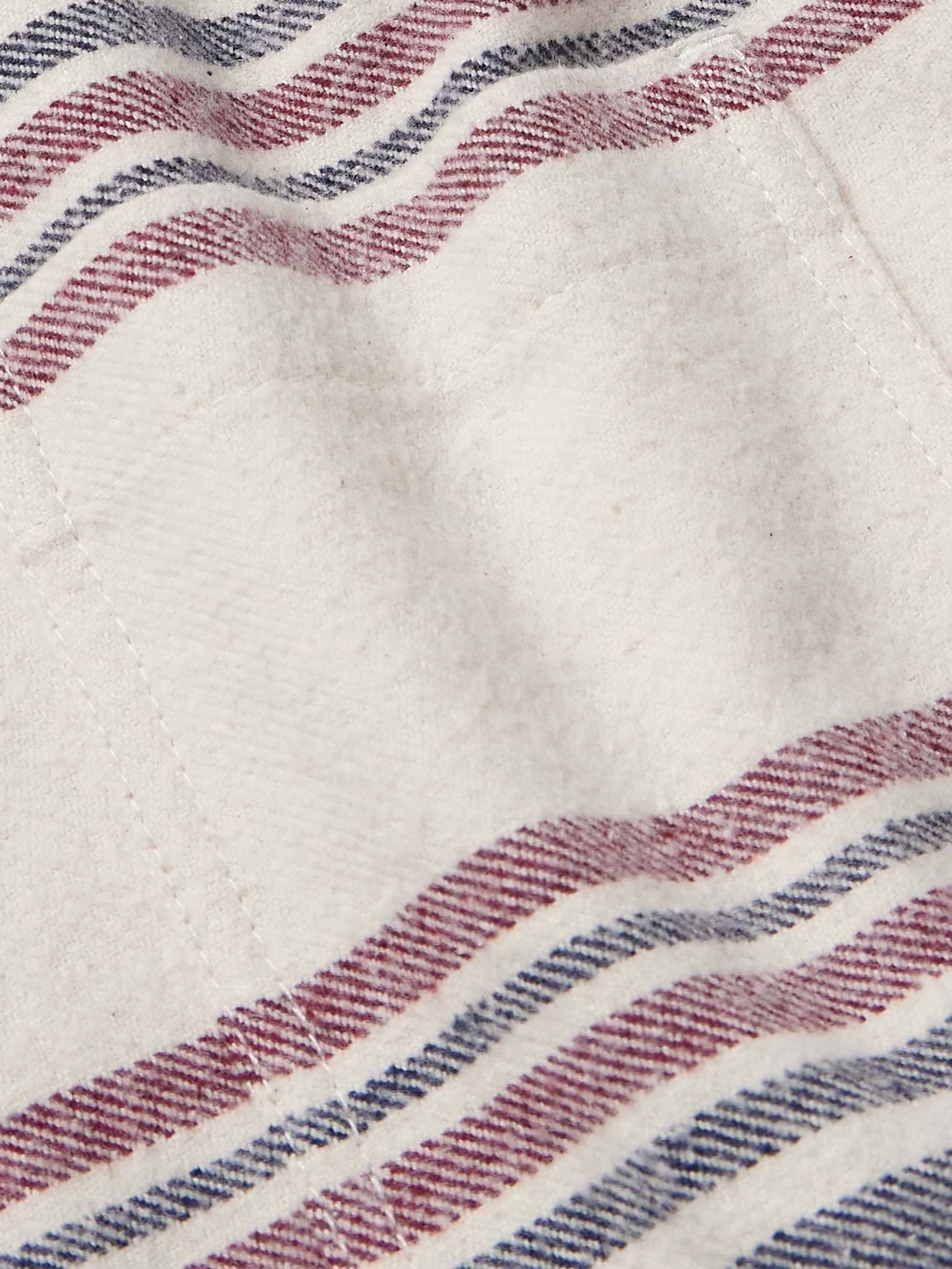 Striped Brushed-Cotton Shirt - 4