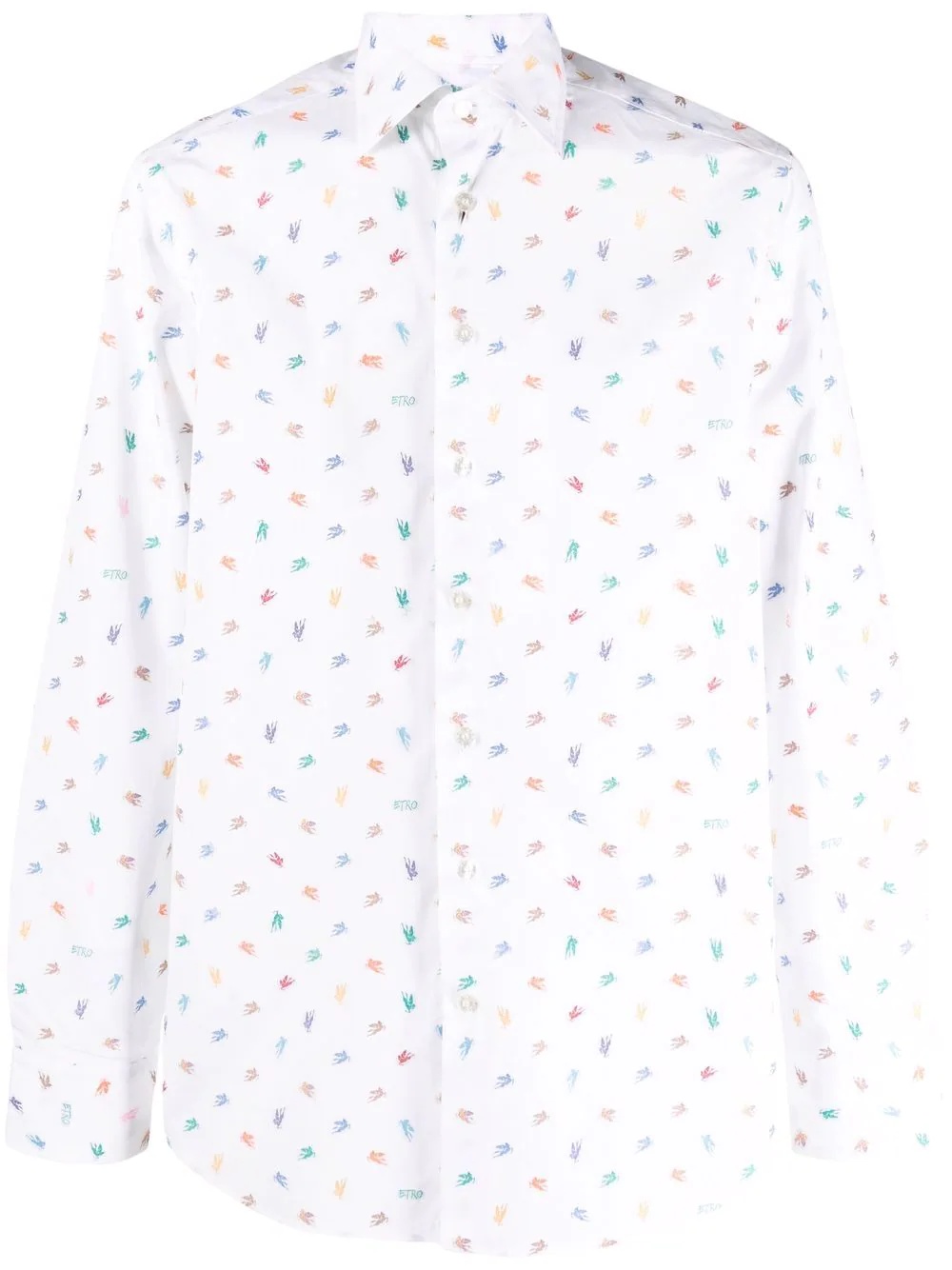 Pegaso-print long-sleeve shirt - 1