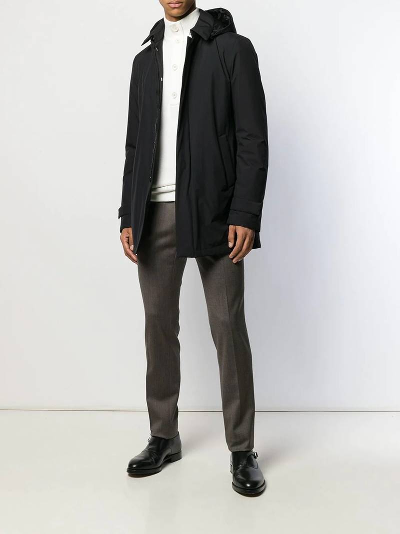 Herno detachable hooded coat outlook