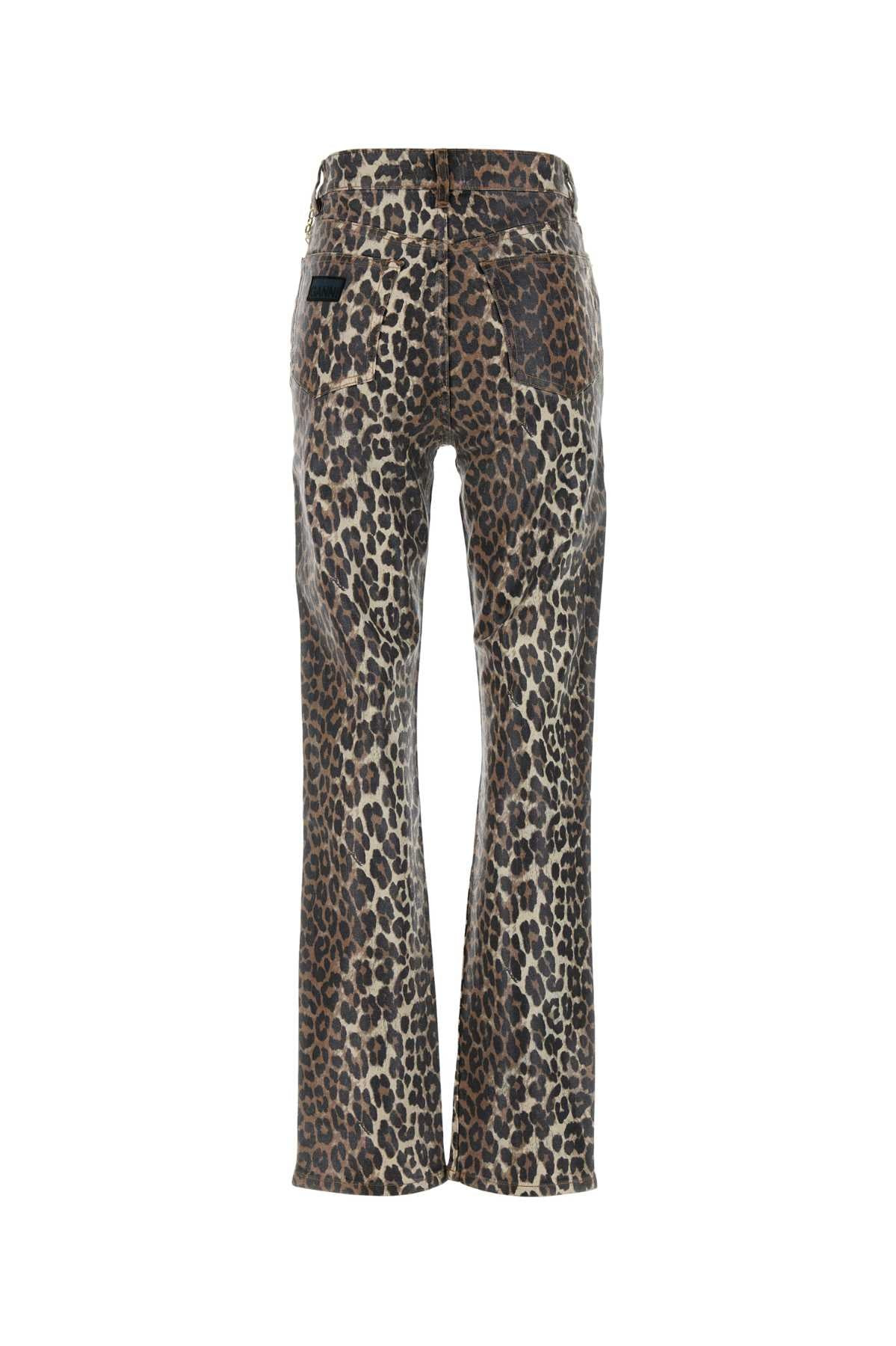 Ganni Women Printed Stretch Cotton Pant - 2