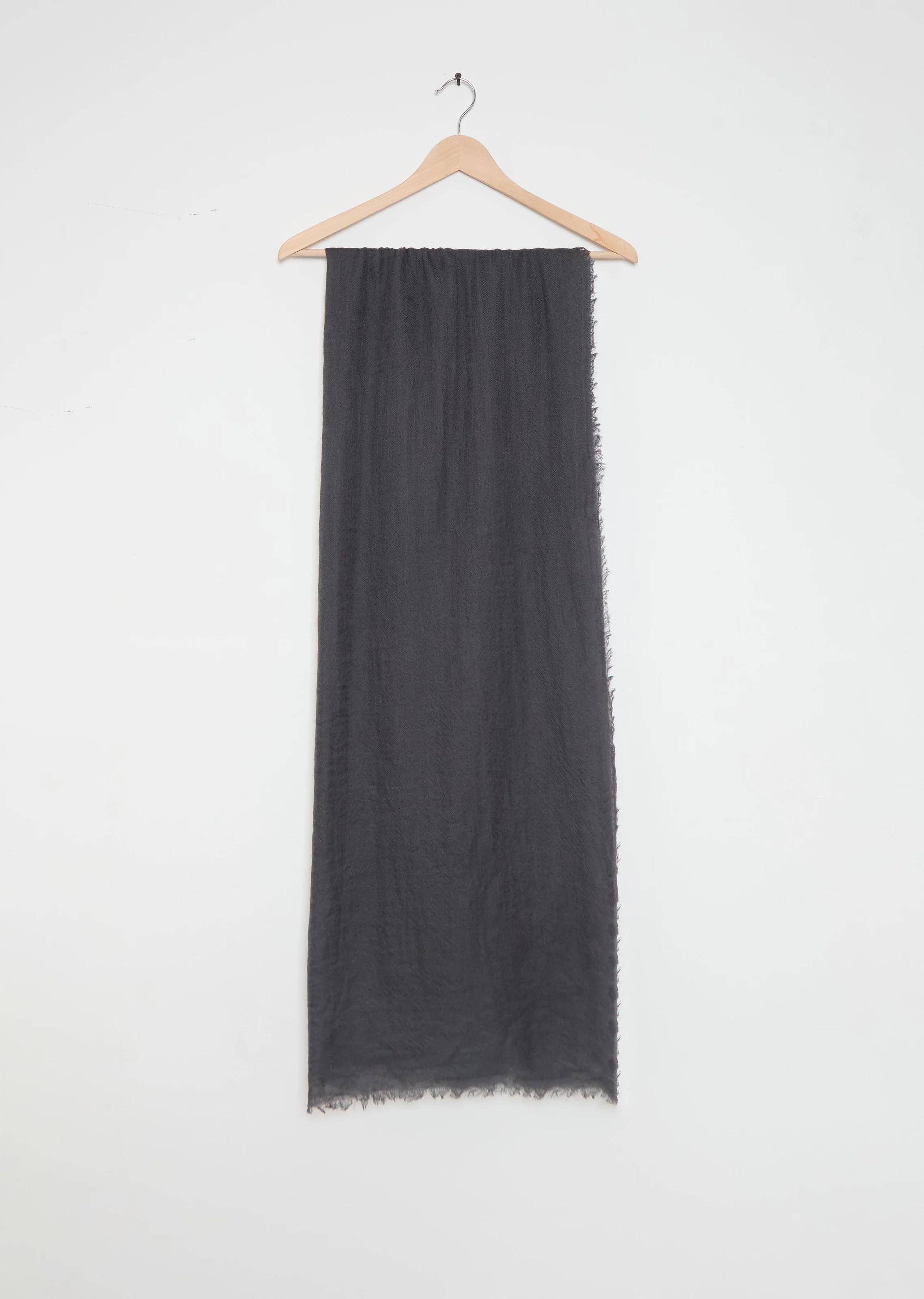 Woven Cashmere Scarf — Charcoal - 1