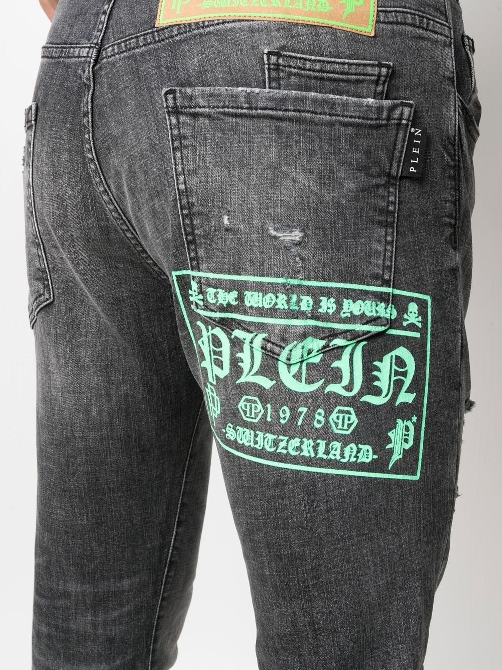 distressed-effect slim-fit jeans - 5