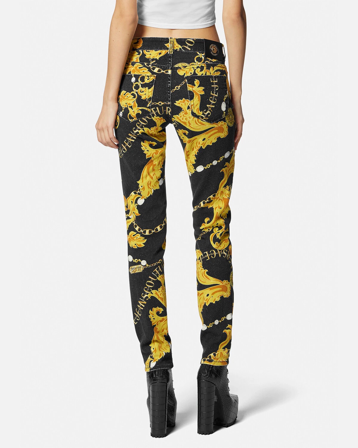 Chain Couture Skinny Jeans - 4