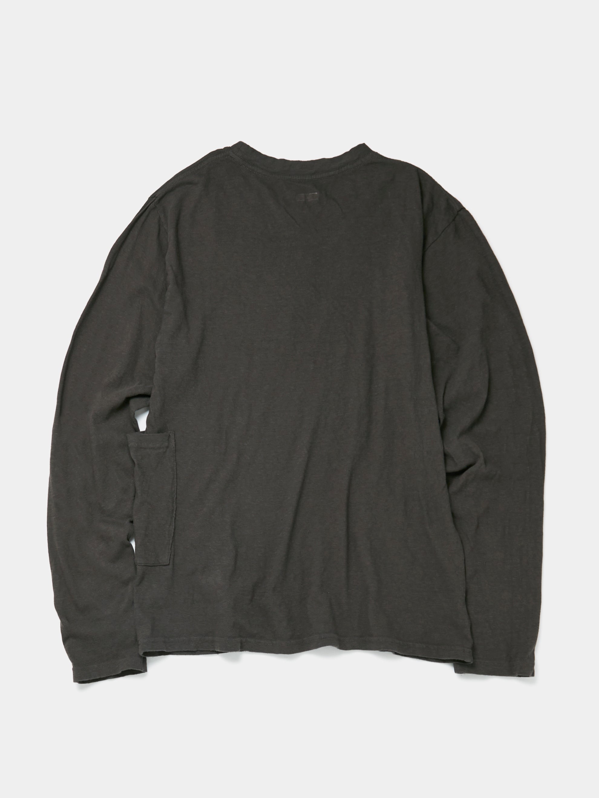 GAUZE BISCUIT L/S TEE (INK BLACK) - 2