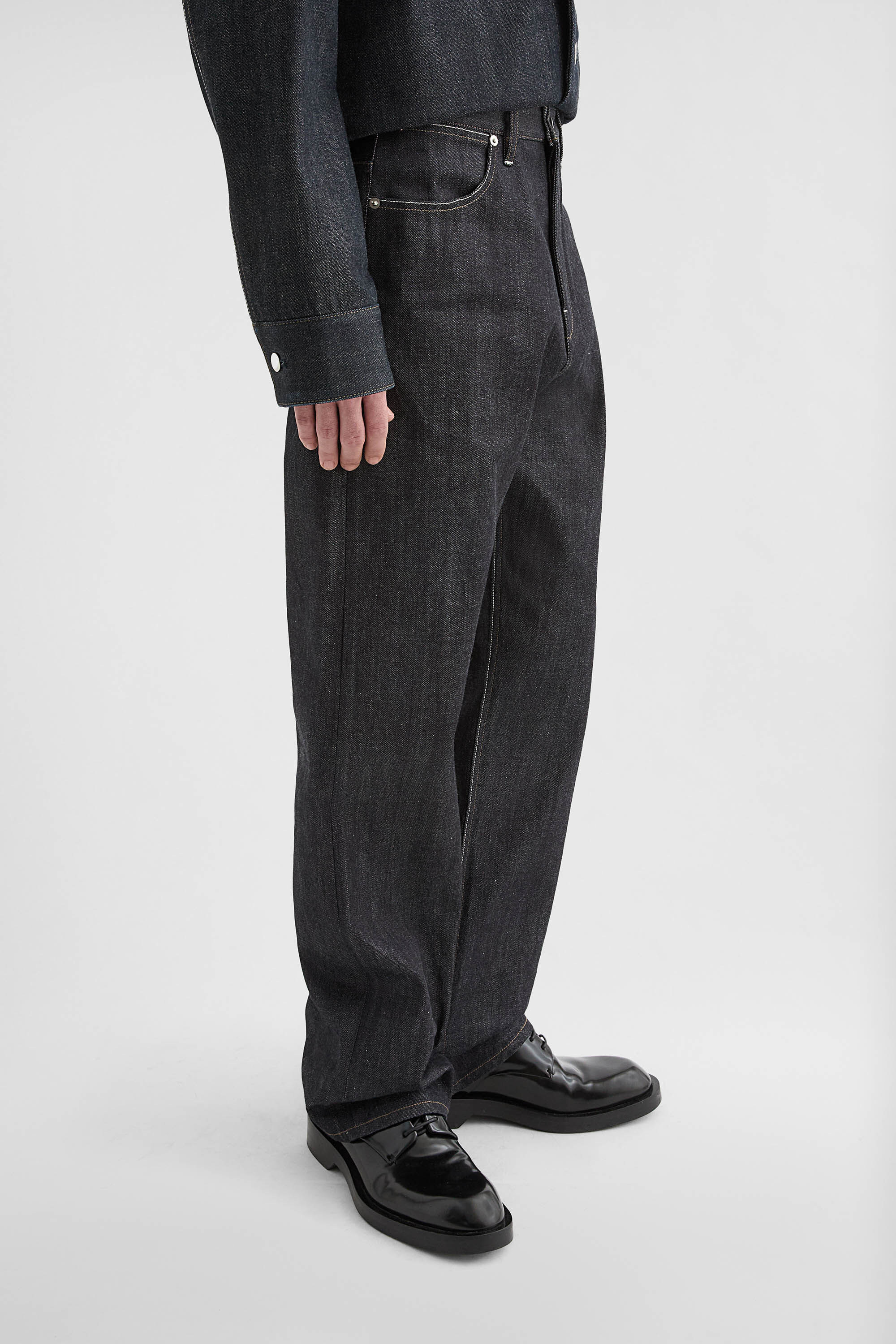 Loose Denim Trousers - 4