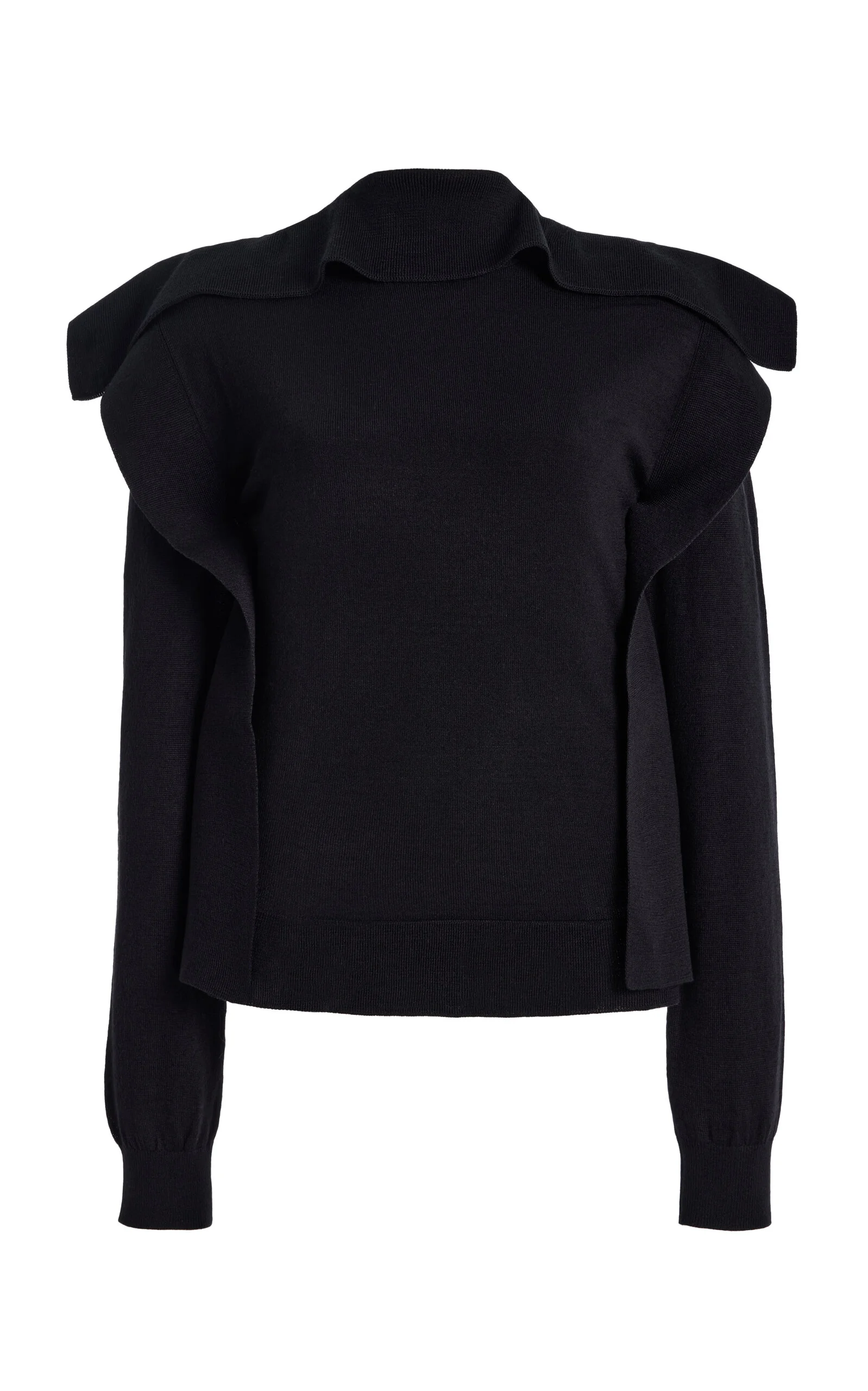 Square Wool-Blend Sweater black - 1
