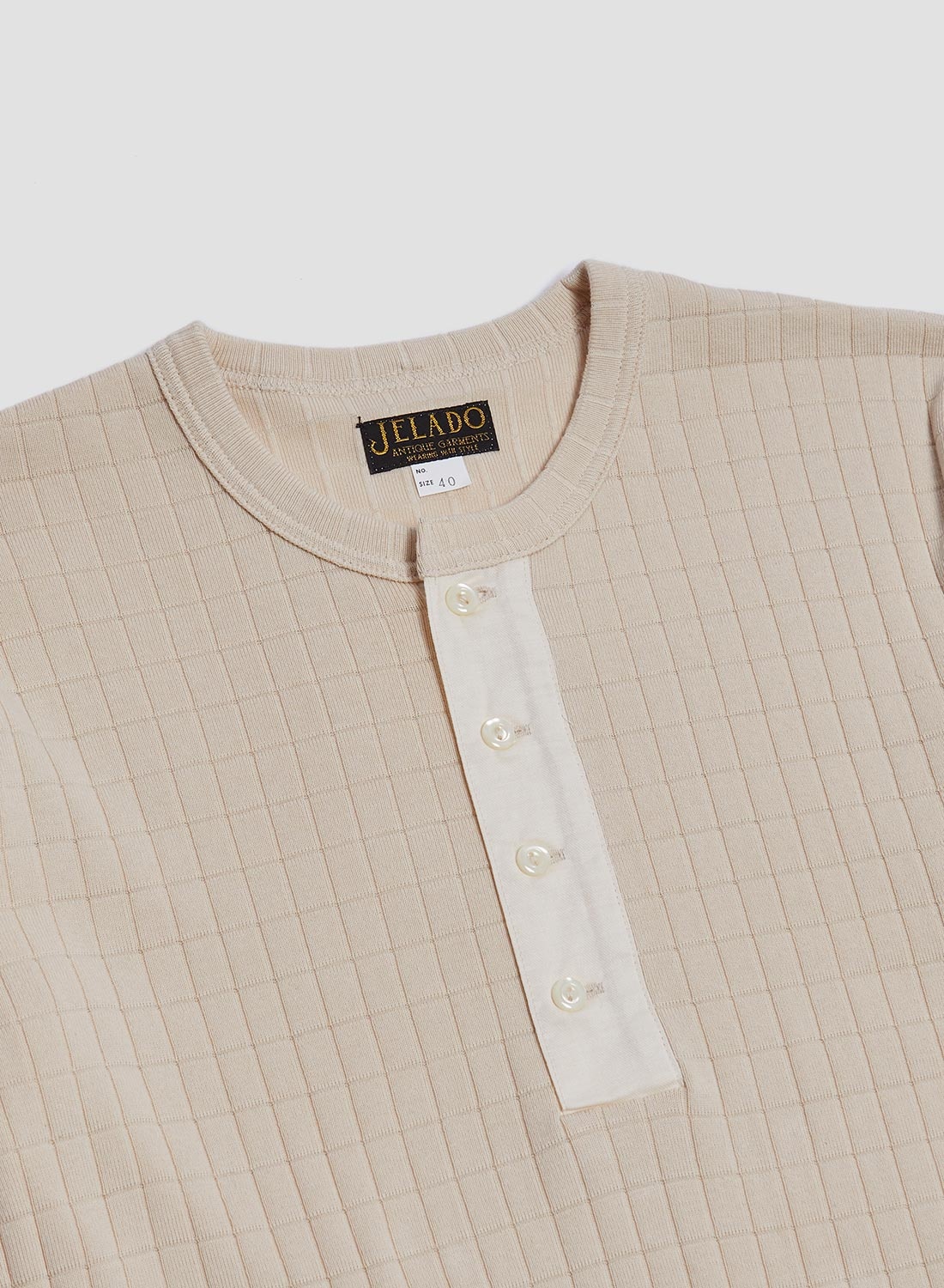 Jelado Bronx Henley Neck Tee Vanilla - 2