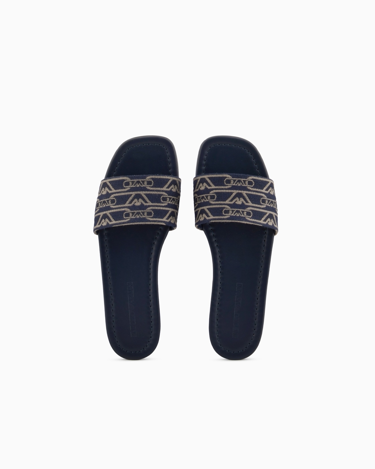 JACQUARD CANVAS SANDALS WITH ALL-OVER MONOGRAM - 3
