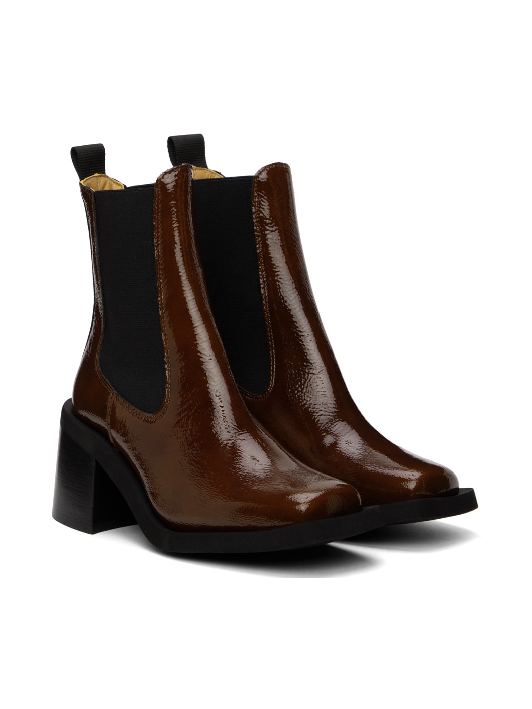 Brown Heeled Chelsea Boots - 4