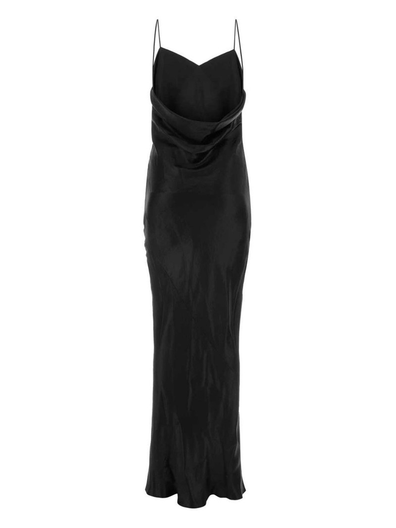 SAINT LAURENT cowl-effect silk slip dress outlook