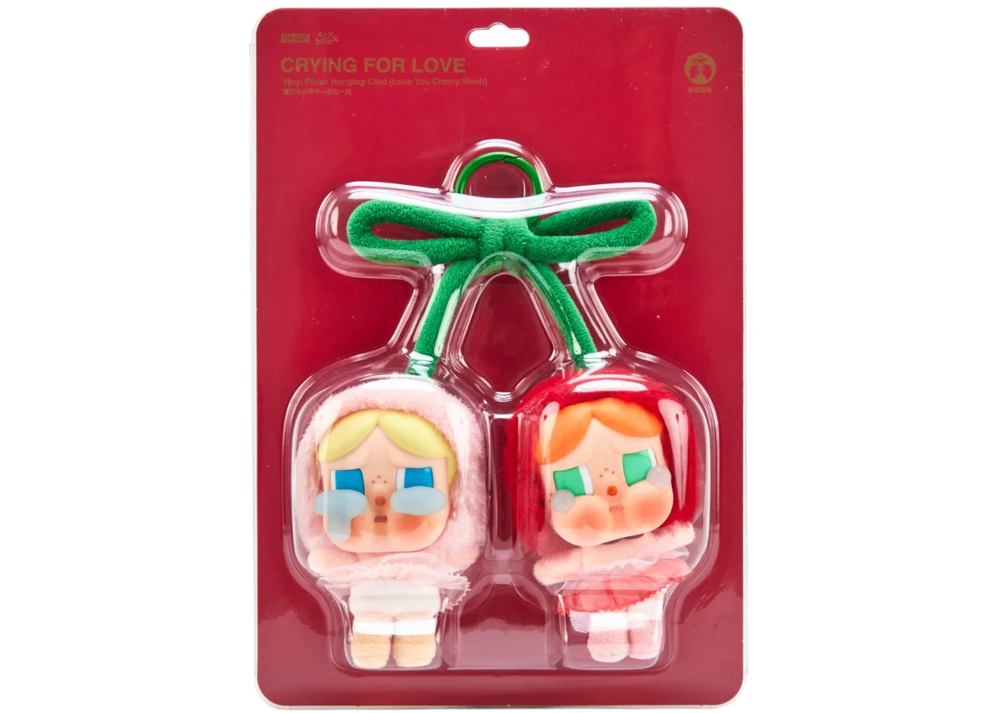 Pop Mart CryBaby Crying For Love Series (Love You Cherry Much) Vinyl Plush Hanging Card - 1