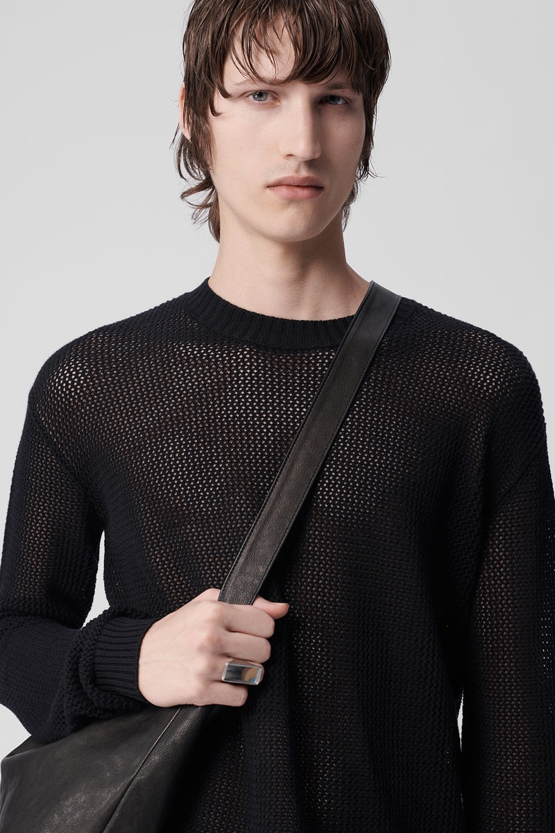 Manus Cotton Crochet Knit Sweater - 5