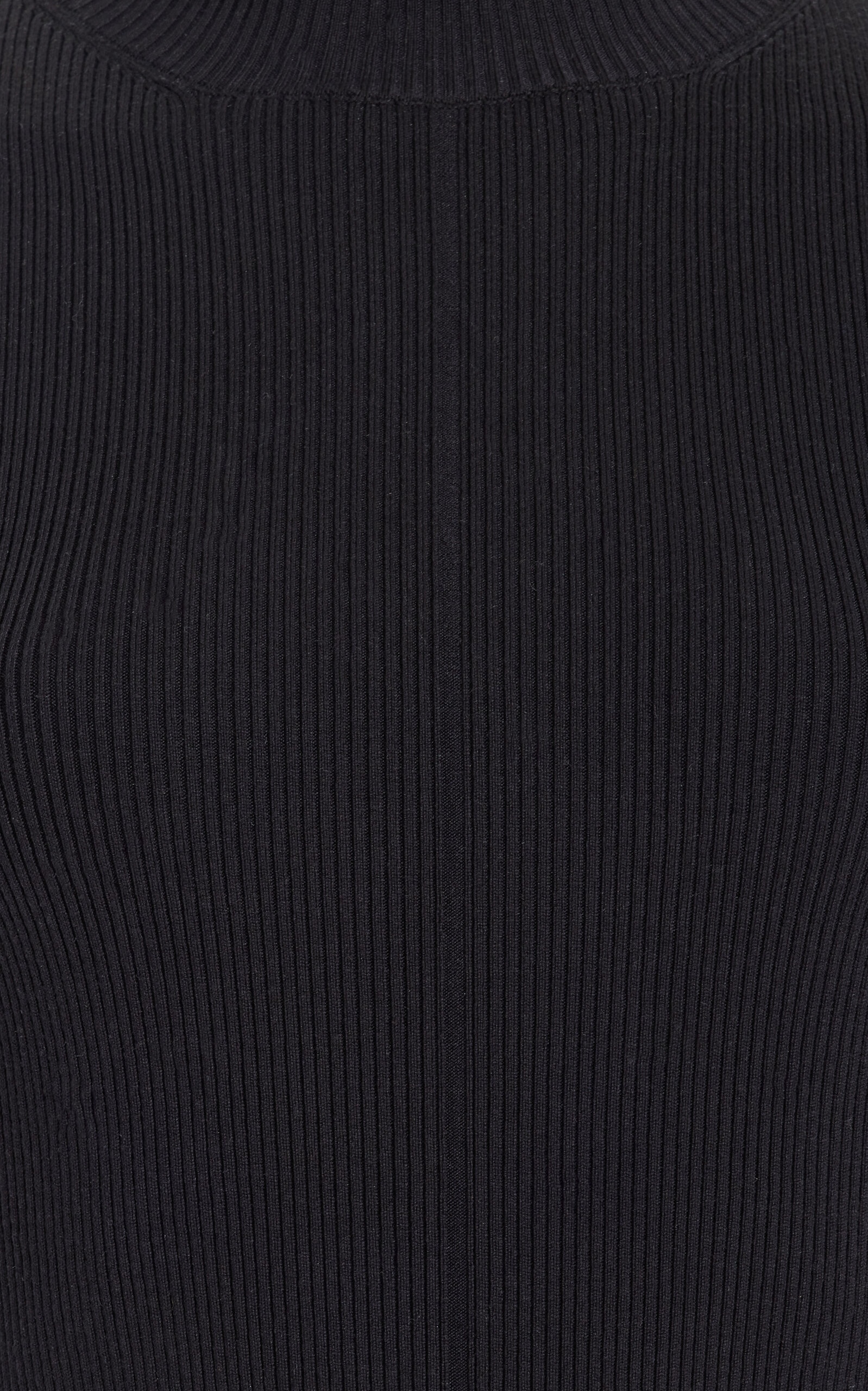 Ribbed Silk-Blend Top black - 5