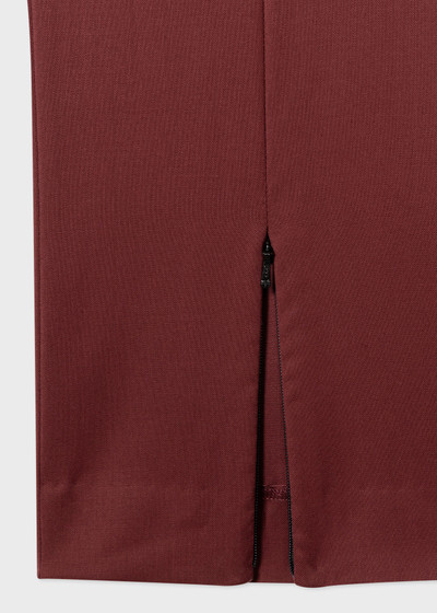 Paul Smith Burgundy Wool Twill Slim-Fit Trousers outlook