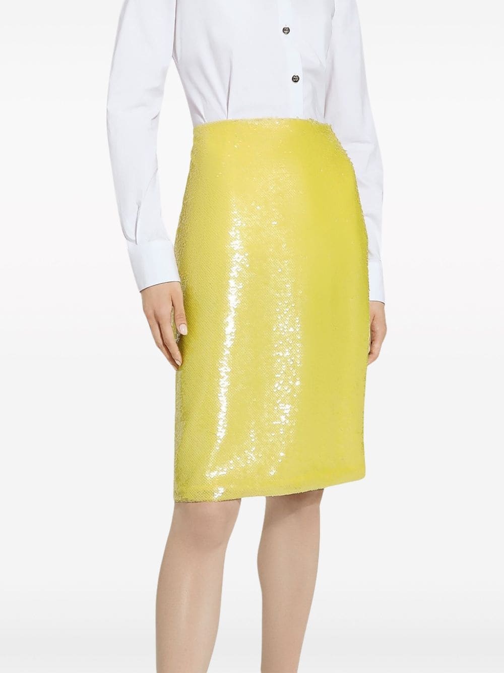 sequin-embellished pencil skirt - 5