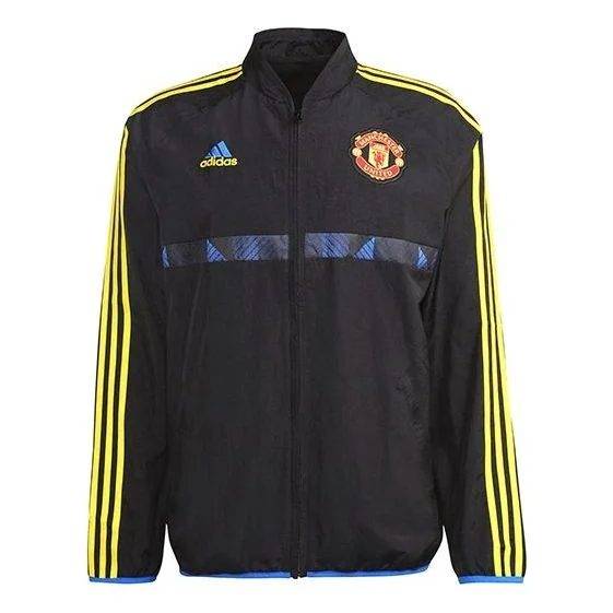 adidas 21-22 Season Manchester United Soccer/Football Sports Jacket Black GR3871 - 1