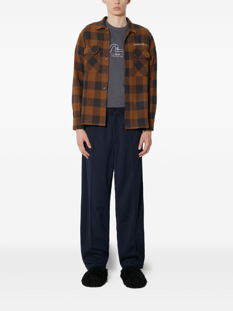 Universal Works checked pocket shirt outlook