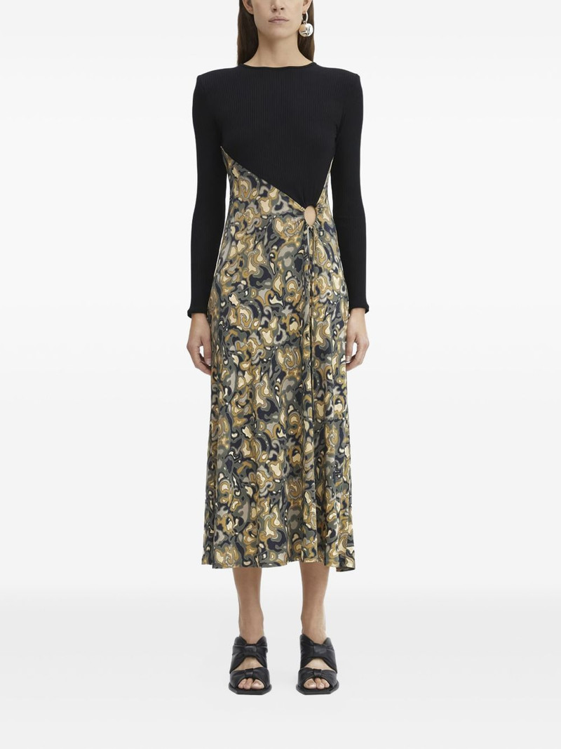 Rodebjer ribbed marbled midi dress outlook