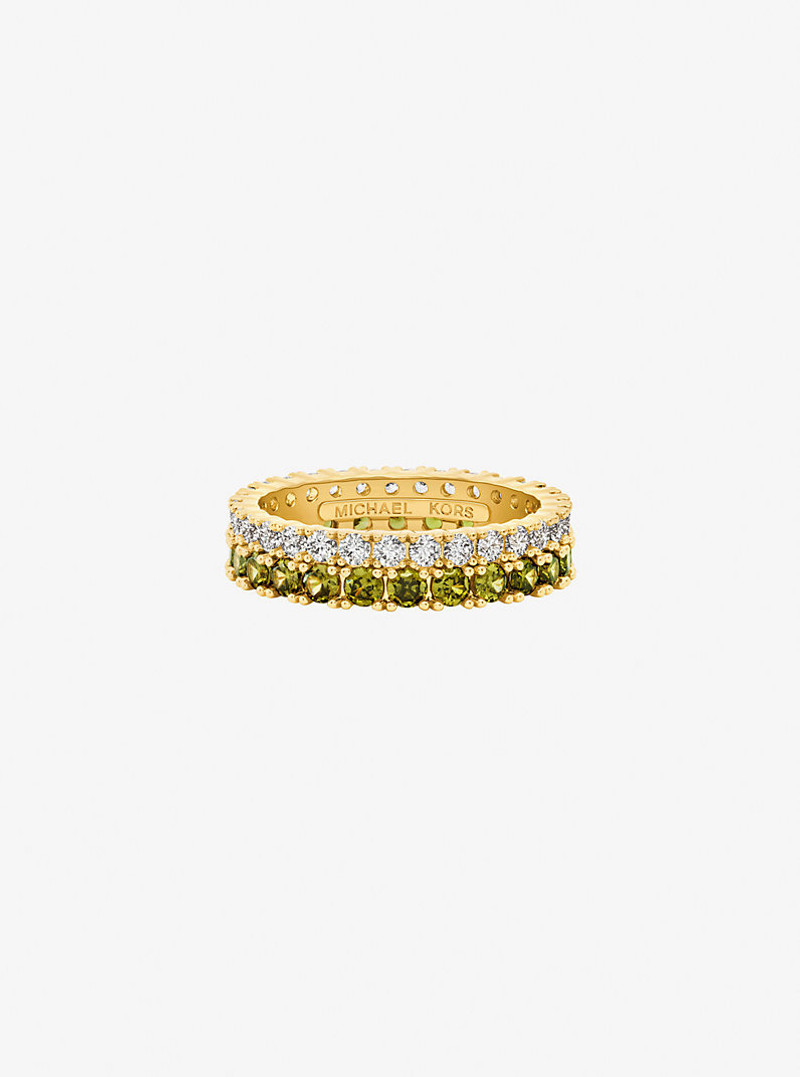 Two-Tone Double Pavé Ring 1