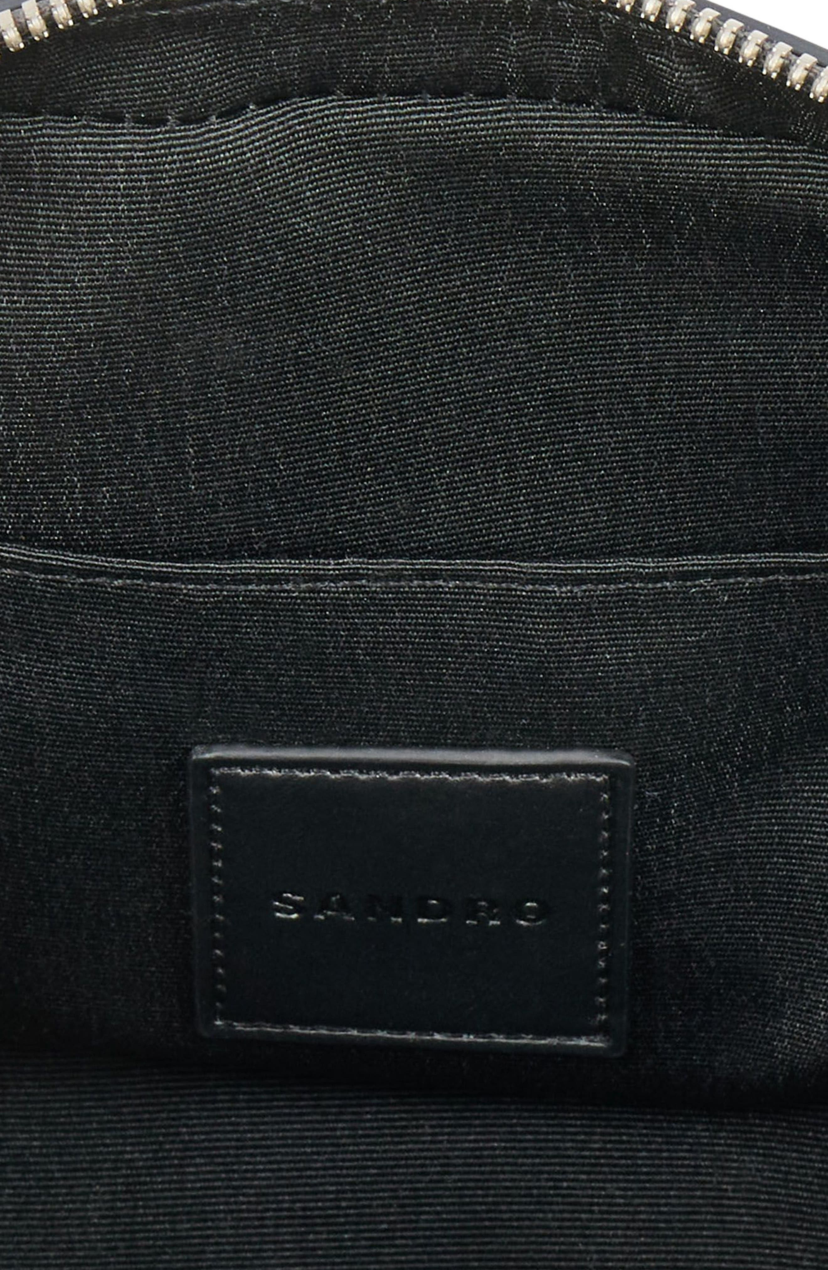 SANDRO Small reconstitued leather bag in Steel at Nordstrom - 6